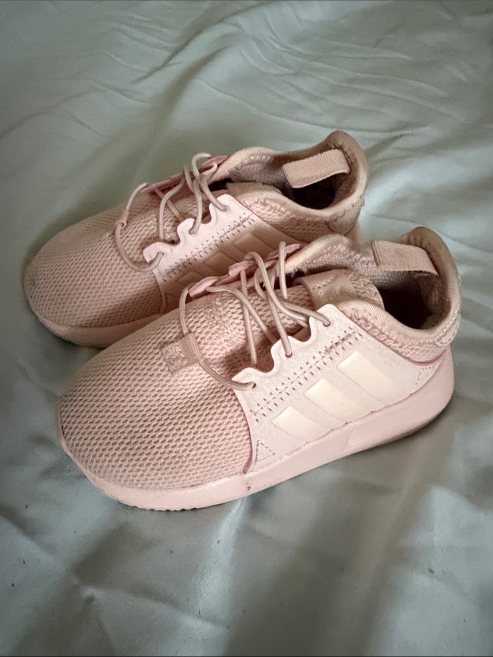 adidas Originals Kids Pale Pink Mesh Sneakers